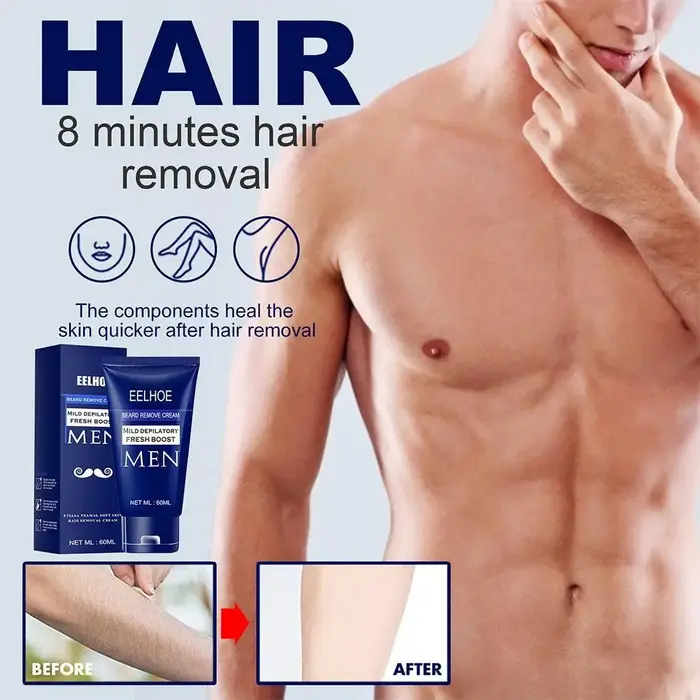 Crème dépilatoire indolore pour hommes