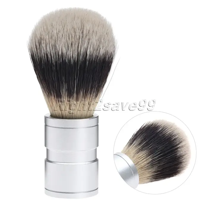 Silvertip blaireau cheveux blaireau manche en métal inoxydable tête de barbier outil de rasage confo