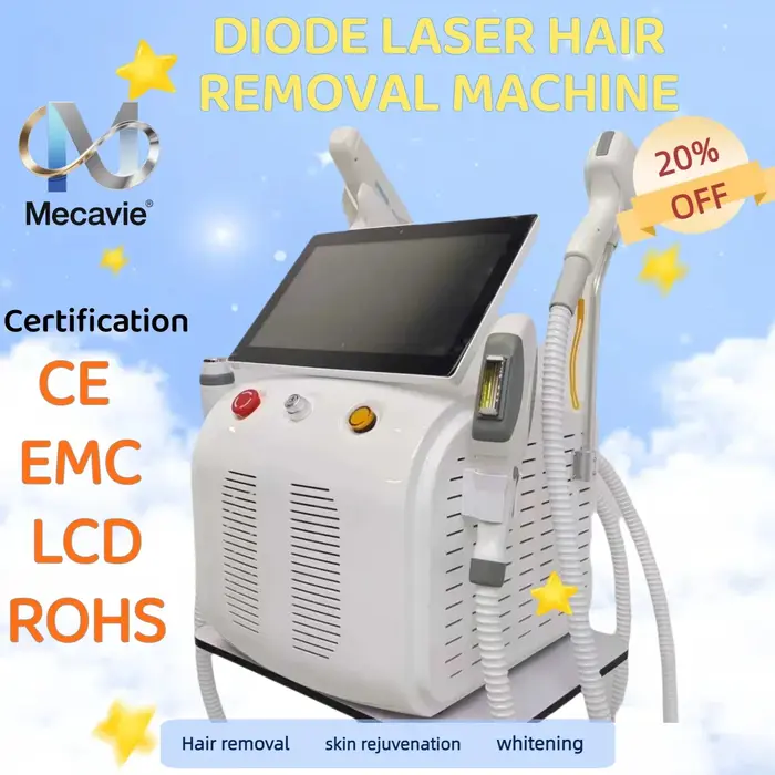 Appareil d'épilation indolore 4-en-1 2026 Soprano Titanium Ice Platinum RF Pico DPL Diode Laser 755 808 940 1064nm 4 Ondes ND:YAG