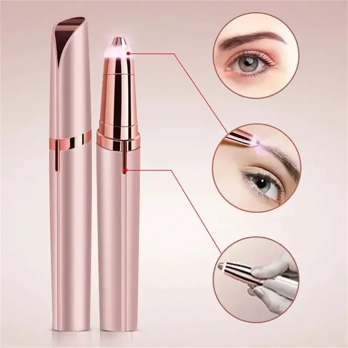 Tondeuse à sourcils électrique pour femmes, crayon façonnant les sourcils, épilateur pour le visage,