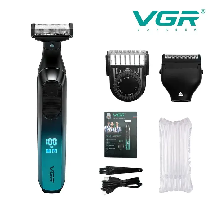 VGR rasoir homme rasoir électrique hommes rasoir rasoir électrique Rasoir Électrique Tondeuse à barbe Professionnel Machine à raser Tondeuse double face IPX6 Étanchéité Barbier Rasoir pour hommes V-36