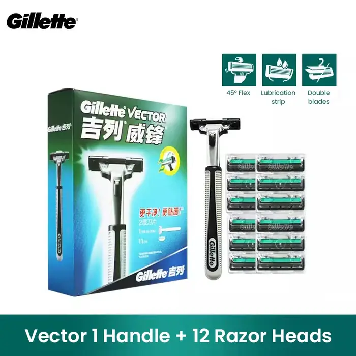 Ensemble de rasoir Gillette Vector 2 avec lames de rasage