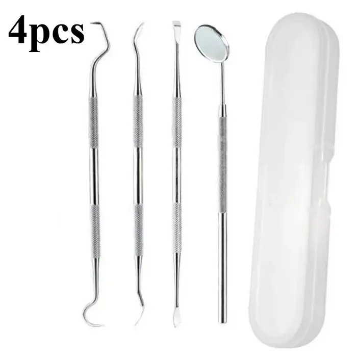 3/4/5/6/7 pièces outils de dentiste professionnel en acier inoxydable dissolvant de tartre cure-dent