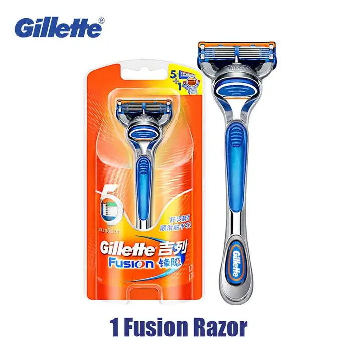 Gillette Fusion rasoir pour hommes visage cheveux barbe Machine à raser manuel sécurité rasoir tête 