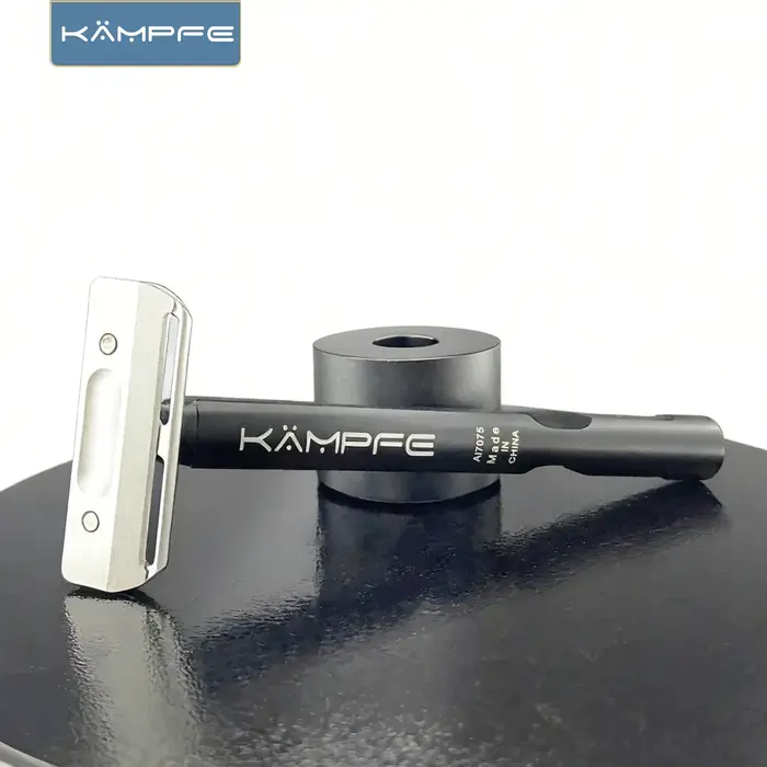 Rasoir de sécurité manuel KAMPFE CNC à lame simple en aluminium