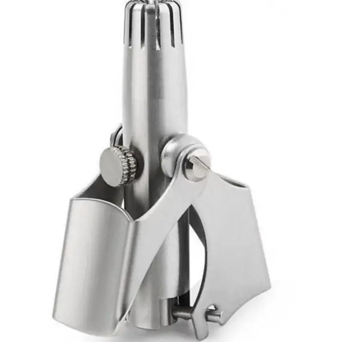 Tondeuse manuelle pour poils du nez en acier inoxydable, outil de toilettage des poils nasaux lavabl
