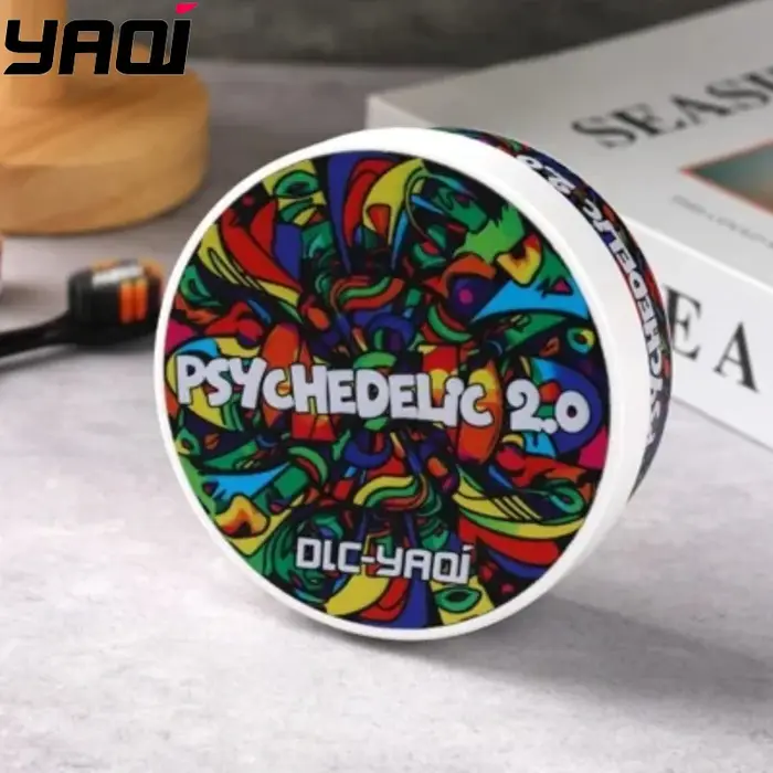 Savon à raser artisanal YAQI Psychedelic 2.0 170g pour hommes - Outil de soin de la barbe hydratant et apaisant fait main