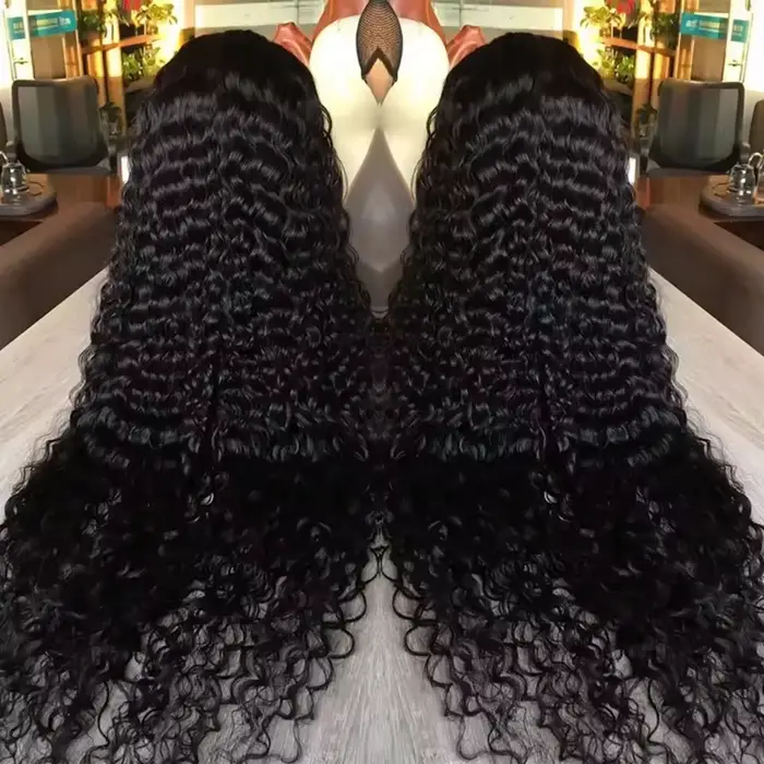 42 40 pouces cheveux humains 13x6 13x4 HD dentelle frontale perruque sans colle lâche vague profonde