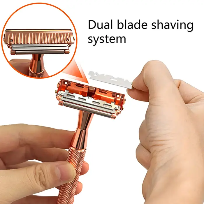 RZACLEA22T-1 rasoir de sécurité double couche avec tête à roulettes