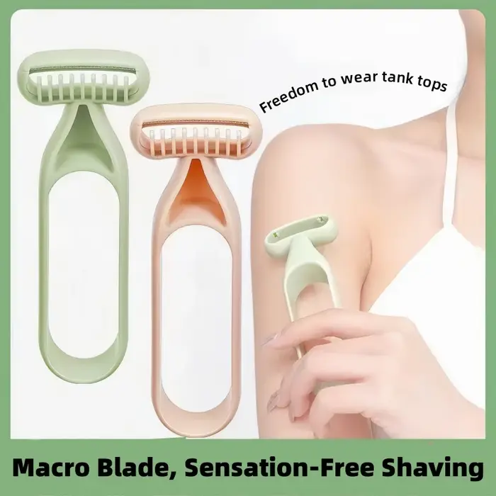 Rasoir non sensoriel pour les poils des aisselles, lame macro, rasage doux, éliminateur de poils, tondeuse pour les jambes et les aisselles pour femmes