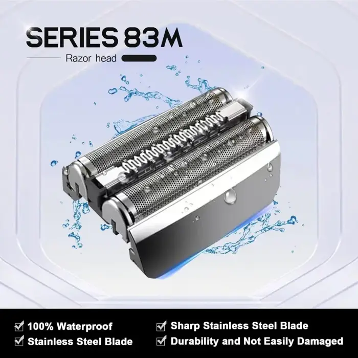Tête de rechange 83M compatible avec le rasoir électrique Braun série 8 8320S