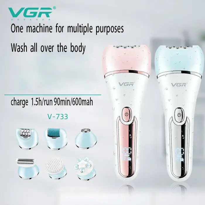 VGR électrique femmes épilateur femme rasoir jambe corps épilation lèvre menton dépilatoire dame Bikini tondeuse