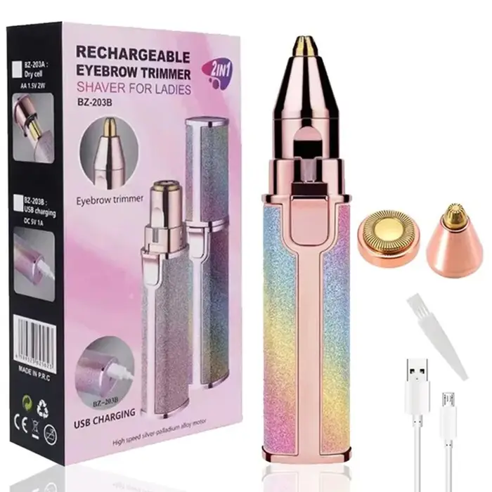 Portable 2 en 1 épilateur électrique rasoir de sourcils corps des femmes