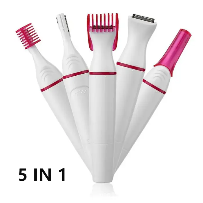 Épilateur électrique 5 en 1 pour femmes, épilateur multifonction, rasoir pour sourcils, aisselles, B