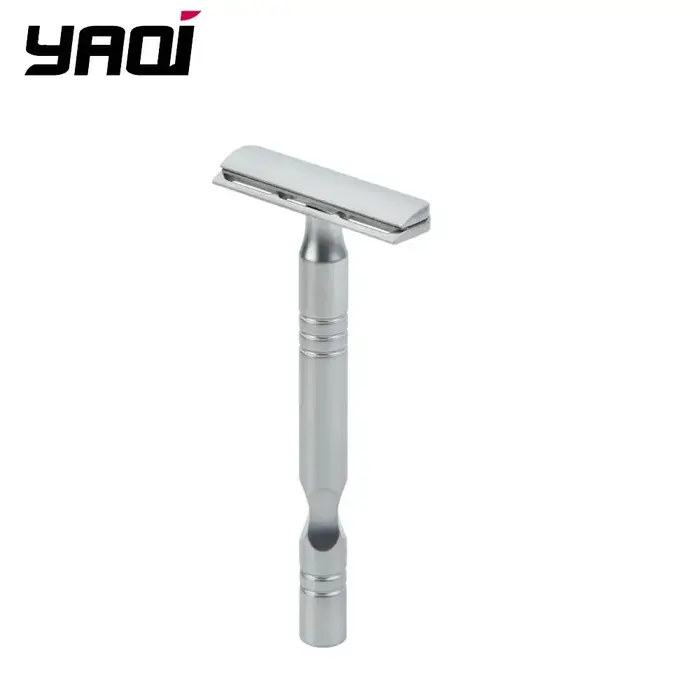 Rasoir YAQI couleur Chrome mat lame AC Excalibur rasoir de sécurité pour hommes à un seul bord objet