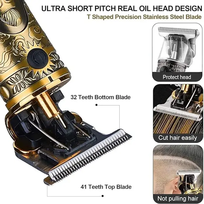 Sculpture T9 Vintage professionnel électrique Machine de coupe de cheveux USB Rechargeable Portable rasoir tondeuse pour la soin de la barbe meilleur cadeau