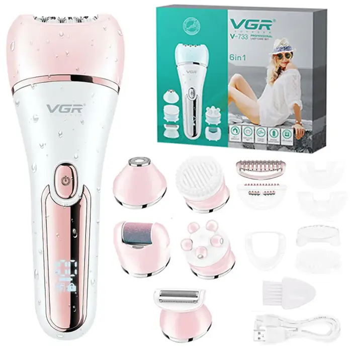 VGR électrique femmes épilateur femme rasoir jambe corps épilation lèvre menton dépilatoire dame Bikini tondeuse