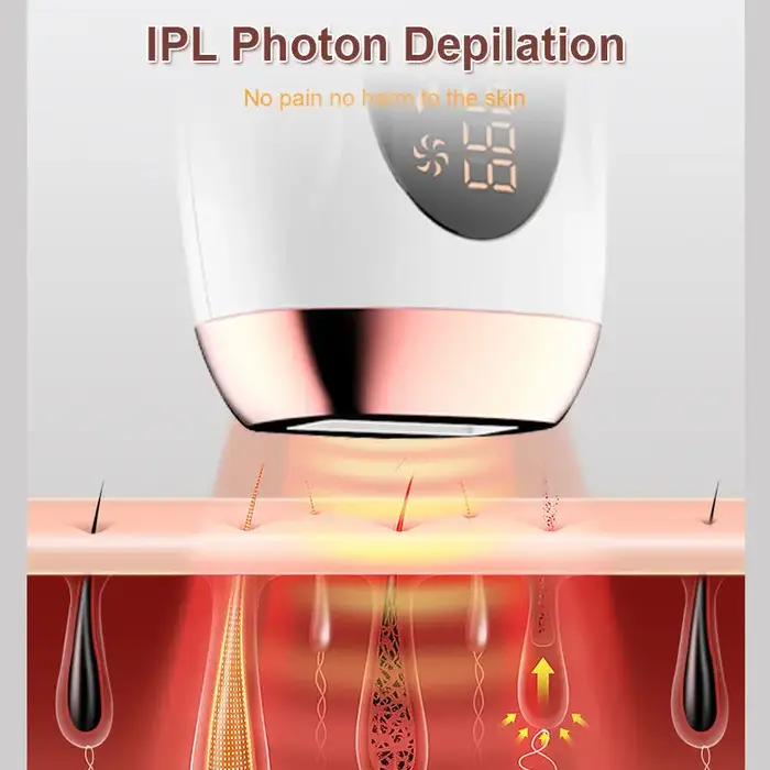 Épilateur laser indolore, épilation en continu, visage, bras, jambes, ligne de bikini, indolore et efficace, IPL, 999999 flashs