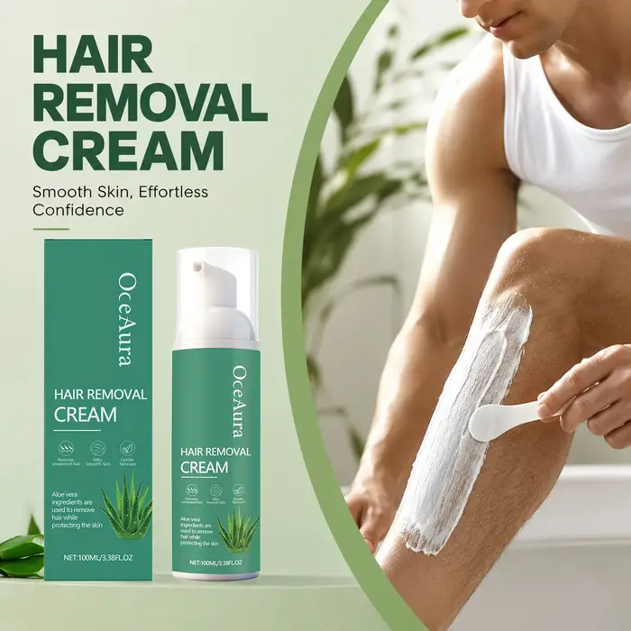Crème dépilatoire indolore pour hommes, mousse à action rapide, douce, pour les bras, les jambes, la poitrine, les zones intimes, apaise les rougeurs et l'inconfort