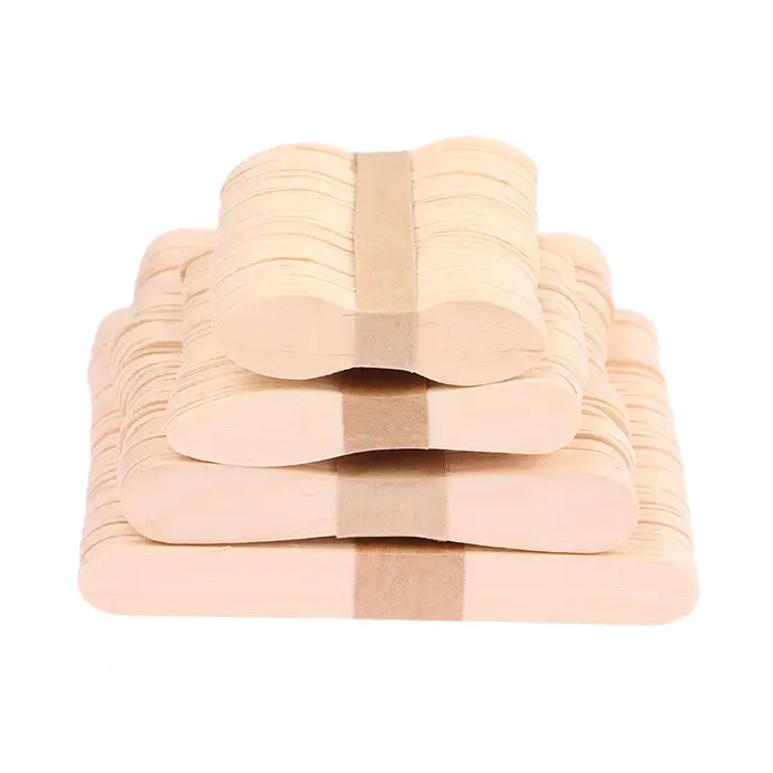 Ensemble de spatules en bois pour épilation du corps