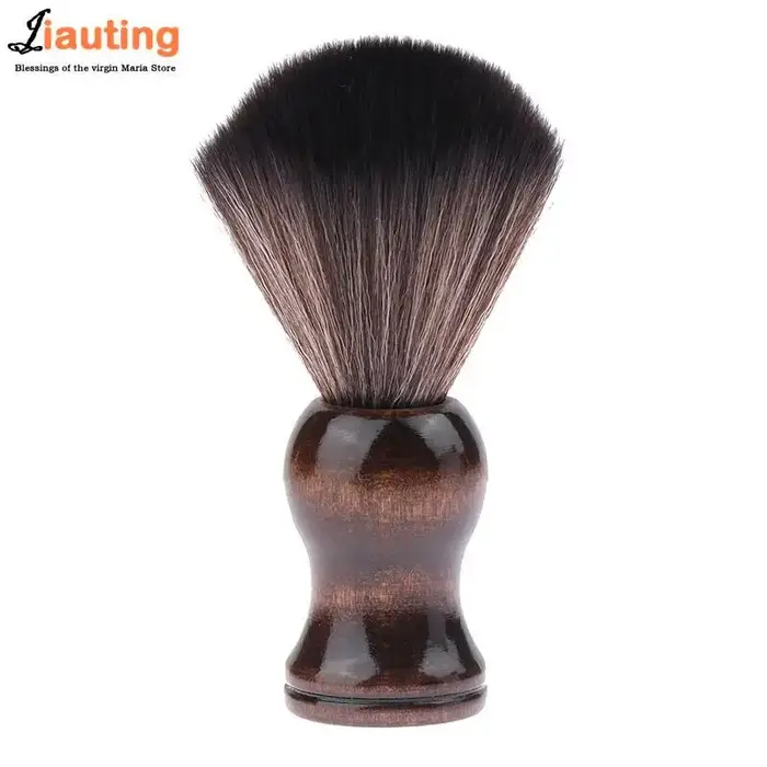 Brosse de rasage avec manche en bois pour hommes