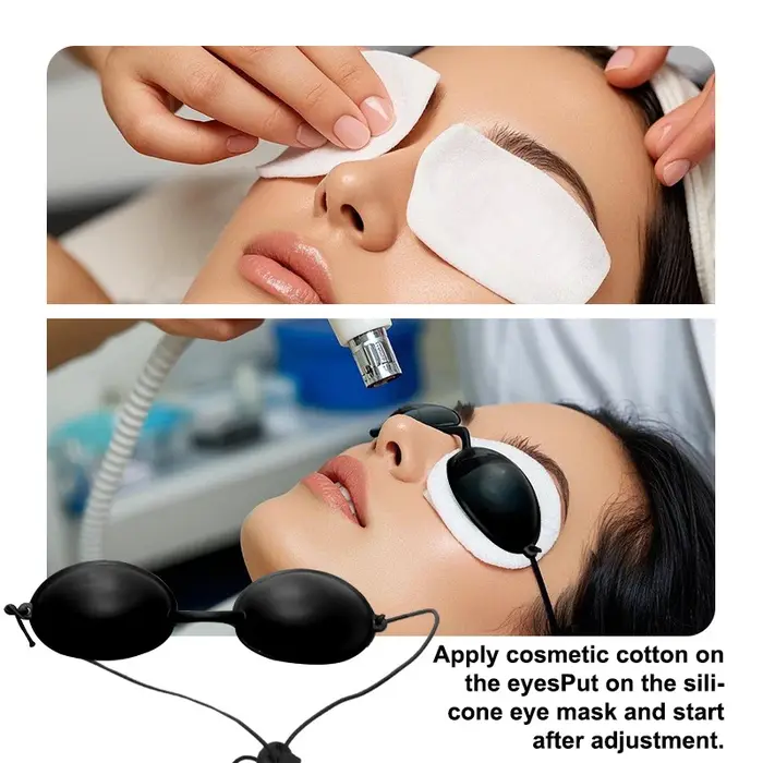 Lunettes de protection oculaire en silicone souple pour laser IPL