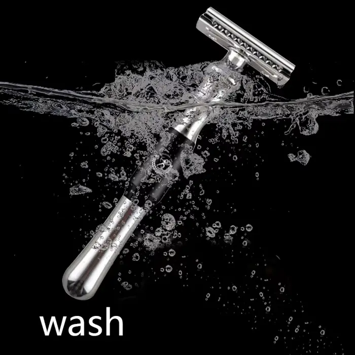 Titan-Rasoir de sécurité en T pour homme, manche en métal, machine de rasage à lame de subdivision, 