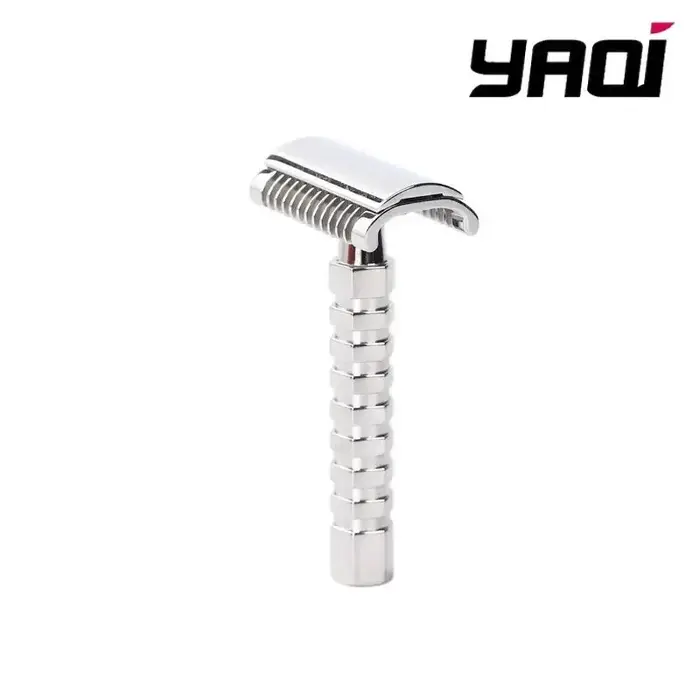 Rasoir de sécurité Yaqi Duomo en acier inoxydable 2026 – Rasoir à barbe en acier inoxydable – Cadeau