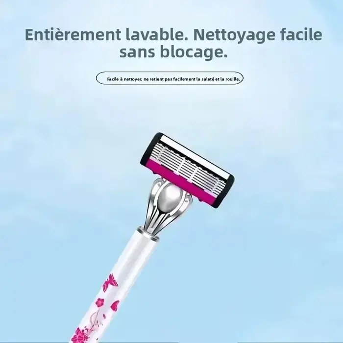 Rasoir de sécurité de haute qualité avec lames de rasage en acier inoxydable à 6 couches