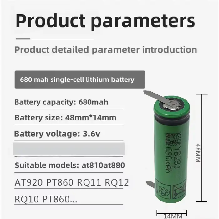 Batterie d'origine pour rasoir Philips AT800 AT810 AT811 AT814 AT815 AT830 AT875 AT880 AT890 AT895 AT920 AT921 AT926 AT927 AT940