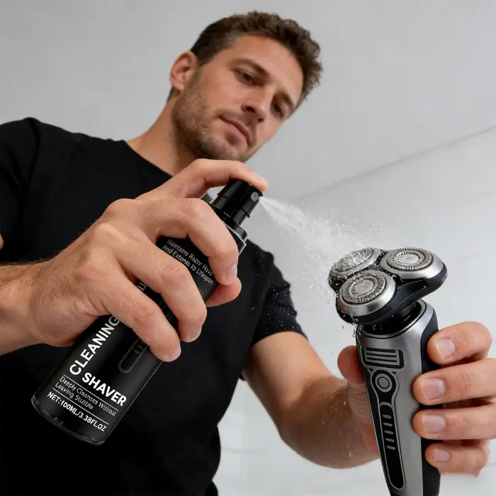 Spray Nettoyant pour Rasoir Électrique 100ml – Solution Détachante pour Tondeuses à Barbe