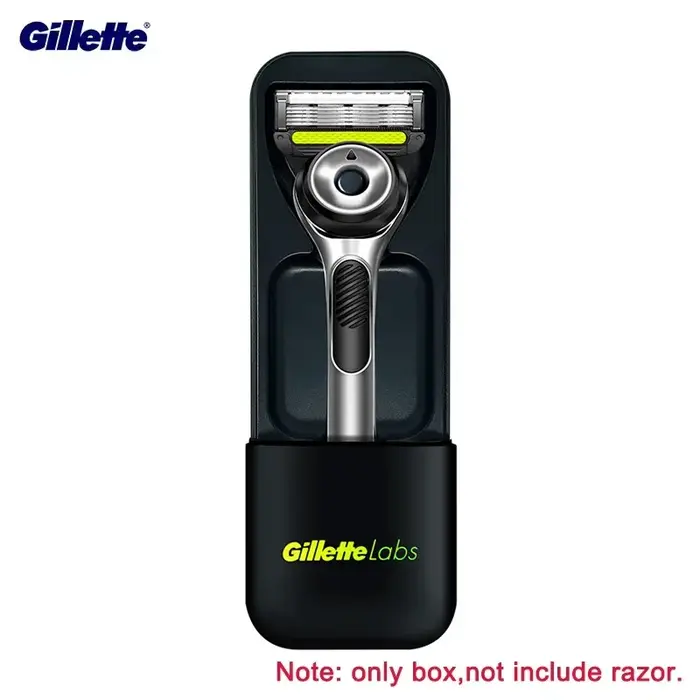 Boîte de voyage pour rasoir Portable, adaptée aux rasoirs Gillettte Labs, Anti-poussière, Anti-chute, mallette de rangement pour rasoir en plastique et Silicone de haute qualité