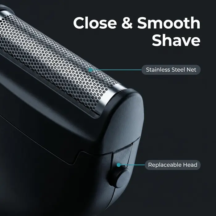 VGR rasoir homme rasoir électrique hommes rasoir electrique homme rasoir Rasoir électrique Portable Tondeuse double face Machine à raser Écran LED Tondeuse à barbe Verrouillage voyage Rasoir pour homm