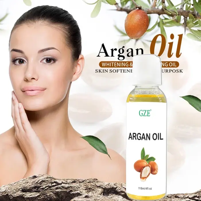 GZE Huile d'argan marocaine biologique Hydratant pur pressé à froid vierge de qualité supérieure pour peau sèche