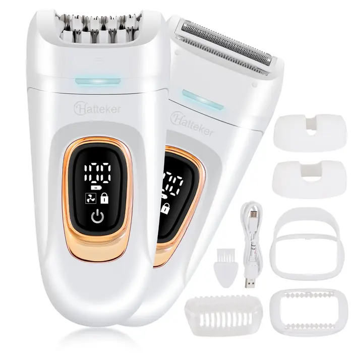 Épilateur 2-en-1 Hatteker, épilateur électrique intelligent pour femmes, appareil multifonctionnel, 