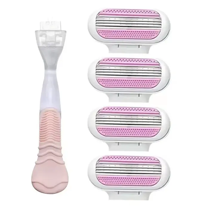 Rasoir de sécurité avec 1 poignée et 4/8 lames pour femmes, épilation du visage, des jambes, des ati