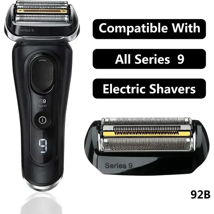Tête de rasoir 92B 92S Foil&Cutter CASSETTE HEAD compatible avec les rasoirs Braun Series 9 S9 9080CC 9240S 9242S 9260S 9280CC 9290SS 9290CC 9291CC 9292CC