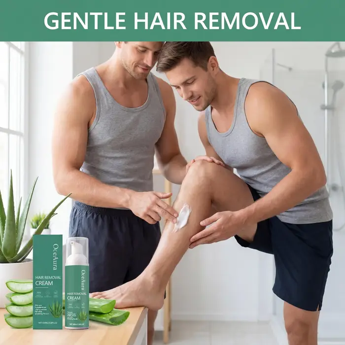 Crème dépilatoire indolore pour hommes, mousse à action rapide, douce, pour les bras, les jambes, la poitrine, les zones intimes, apaise les rougeurs et l'inconfort