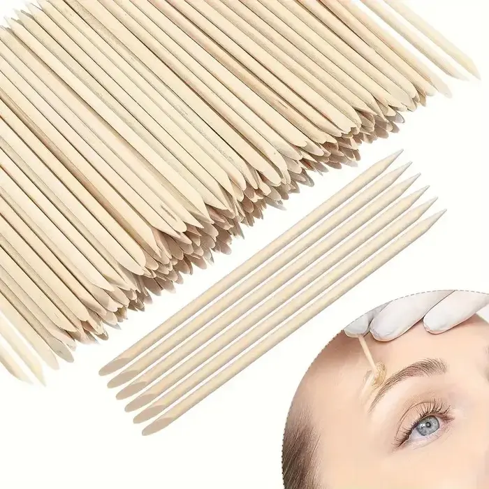 Bâtons applicateurs de cire en bois de qualité supérieure, 100 pièces, Mini taille pour l'épilation