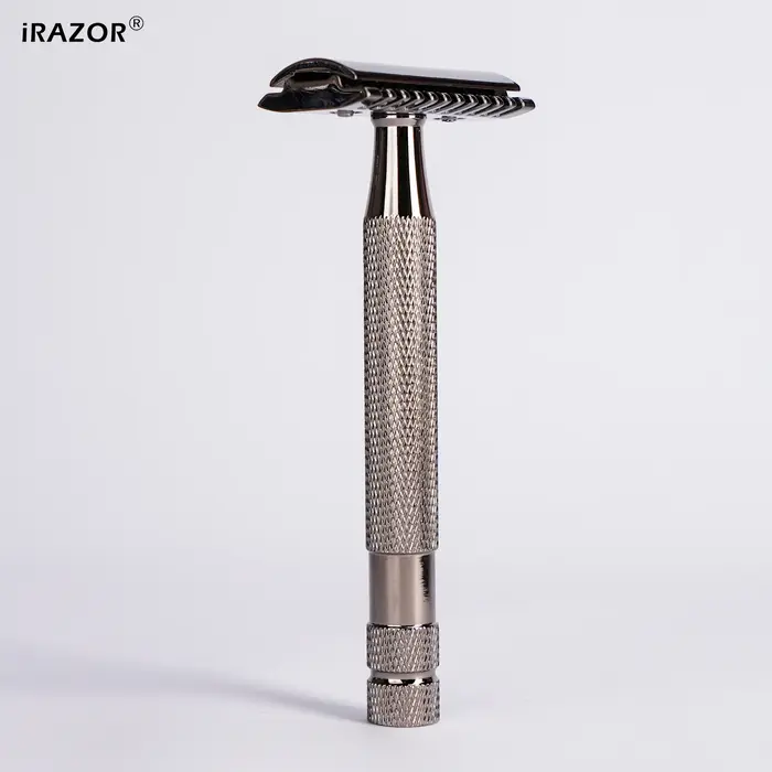 Rasoir de sécurité à double tranchant iRAZOR DE, rasoir écologique pour hommes et femmes avec manche