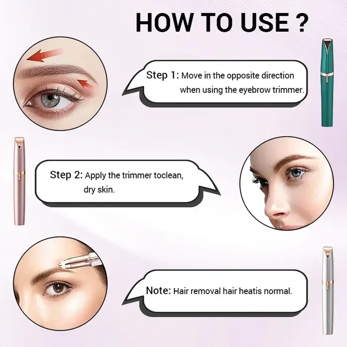 Tondeuse à sourcils, rasoir facial portable