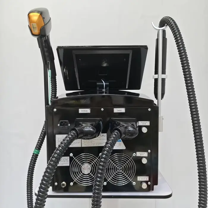 Soprano 2-en-1 titane glace platine Diode 755nm 808nm 1064nm 940nm quatre longueurs d'onde ND:YAG Laser indolore Machine d'épilation